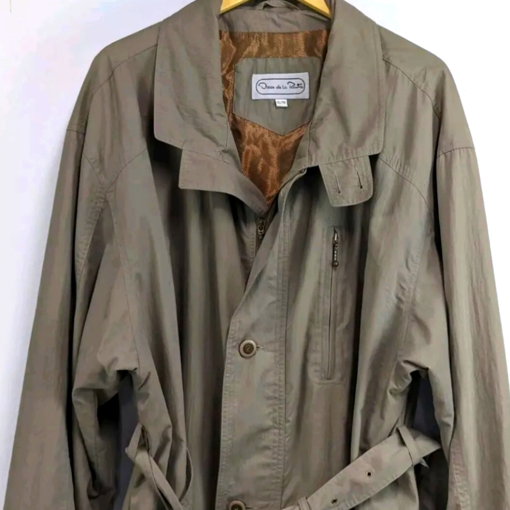 Vintage Oscar De La Renta Trench Coat, Size XL